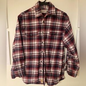 Jachs New York Men's Flannel Shirt Red Plaid Size M